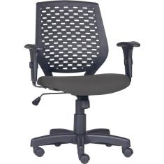 Imagem de Cadeira De Escritório Giratória Tech L02 Crepe Cinza