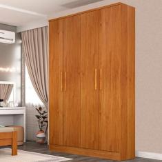 Imagem de Guarda-Roupa Solteiro Amsterdam 4 Portas 2 Gavetas Cinamomo - Tcil Móv