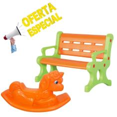 Imagem de Gangorra Parquinho Unicornio + Banco Pequeno 2 Lugares