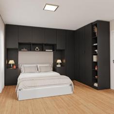 Imagem de Guarda-Roupa Modulado De Canto 11 Portas 7 Peças Hera Cabecasa Madeira