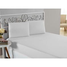 Imagem de Jogo De Lençol Cama De Viúva 1,28M X1,88M 3Pç Algodão Branco