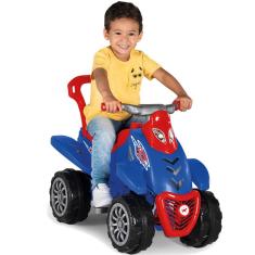 Imagem de Quadriciclo Passeio e Pedal Calesita Cross Turbo Azul 2 em 1