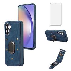 Imagem de Asuwish Capa de telefone para Samsung Galaxy A14/M14 5G capa carteira com protetor de tela de vidro temperado e suporte de anel porta-cartão de crédito acessórios de couro bolsa A 14 4G 14A 14M G5