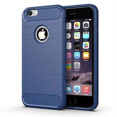 Imagem de Capa para Apple iPhone 6, capa de material de fibra de carbono, suave antiderrapante, macia, anti-impressões digitais, capa totalmente protetora para Apple iPhone 6