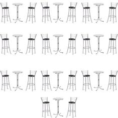 Imagem de Kit 10 Bistros Com 10 Banquetas Cromadas gatmagazine