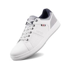 Imagem de LANGDU Tênis masculino casual, moderno, respirável, confortável, para caminhada, tamanho 38-44, Branco novo, 39