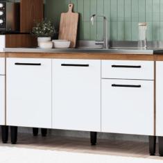 Imagem de Balcão De Cozinha Para Pia 3 Portas 1 Gaveta Giovanna - Irm