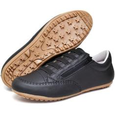 Imagem de Tenis Feminino Calce Facil Mocatenis Confortavel 2060 - Polo Blu, Pret