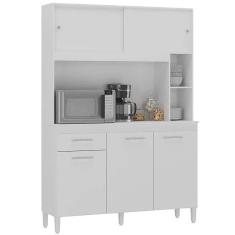 Imagem de Armário de Cozinha Ceara 5 Portas 1 Gaveta Atualle Cor Branco
