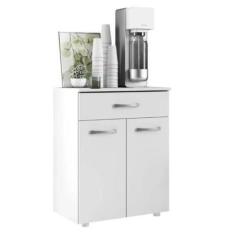 Imagem de Armário Balcão Para Cozinha Multiuso 2 Portas 1 Gaveta Duna Branco - a