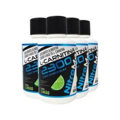 Imagem de 4x l-carnitina 2300 com chromium 480ml sabor limão - NITROMAX