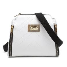 Imagem de Bolsa Transversal Feminina Pequena com Detalhes Ziper e Costuras Alça Regulavel-Feminino