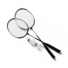 Imagem de Kit 2 Raquetes Badminton 3 Petecas e Bolsa