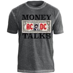 Imagem de Camiseta Stamp Ac/dc Money Talks Mce199 Grafite