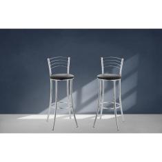 Imagem de Kit 2 Banquetas Cromadas Kansas Alta Tre Paroni