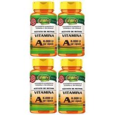 Imagem de Kit Com 4 Vitaminas A 500 Mg 60 Capsulas 8000 Ui Unilife Original