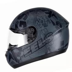 Imagem de Capacete de Moto Fechado Peels Spike Paper Kings Preto Chumbo Fosco e 