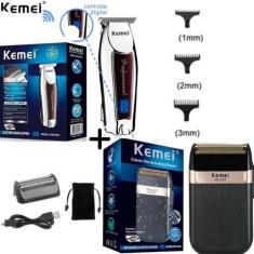 Imagem de KIT Cabeleireiro PRÓ Máquininha KEMEI 9164 + 2024 durável - AL