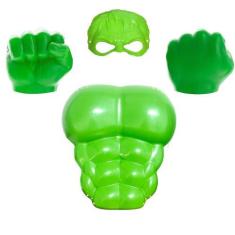 Imagem de Armadura Verde Huk Infantil Fantasia Escudos e Super Luvas - Toy Maste