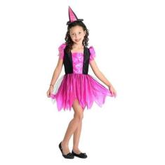 Imagem de Fantasia De Bruxa Encantada Basic Infantil Com Chapéu - Sulamericana, 