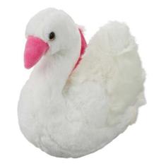 Imagem de Cisne Branco Detalhes Rosa 23cm - Pelúcia - Foffy