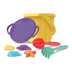 Imagem de Baldinho Diver Praia Pá/rastelo + 4 Forminhas - Divertoys - Diver Toys