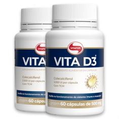 Imagem de Kit 2 Vita D3 Vitamina D 60 Cápsulas Vitafor
