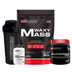 Imagem de Kit Hipercalórico Waxy Mass 3Kg + Glutamina 300G + Power Creatina 100G