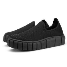 Imagem de Tênis Casual Calce Facil Hfast Shoes Em Tecido Detalhes E Sola Borrach