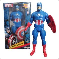 Imagem de Boneco Capitão America Vingadores Heroi Marvel Original 22cm - Allseas
