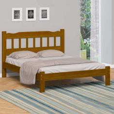 Imagem de Cama De Casal Queen Imbuia Madeira Pérola Nemargi