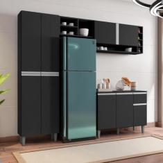 Imagem de Cozinha Compacta Chicago Preto Fosco - Mais De Casa