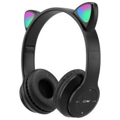 Imagem de Fones de ouvido sem fio Generic Cute RGB Stereo Big Cat Air - Omkarsy 
