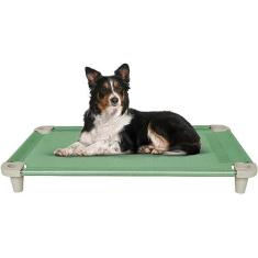 Imagem de Cama Pet, Cama para Cachorros, Confortável e Higiênica, Manta Cor Verde e Pés Cor Gelo, Acrimet