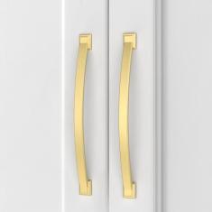 Imagem de Asidrama Pacote com 10 puxadores de armário de cozinha dourados escovados de 192 mm, puxadores de armário de cozinha, ferragens de armário de cozinha para puxadores de gaveta de armário