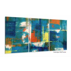 Imagem de Quadro Decorativo Abstrato 120x60 3 peças sala quarto