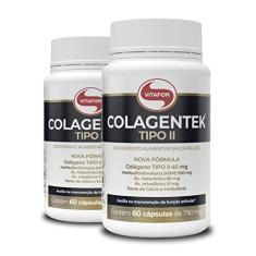 Imagem de Kit 2 Colagentek Vitafor Tipo II 60 cápsulas 790mg