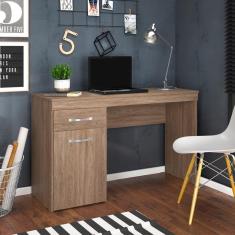 Imagem de Escrivaninha Com 1 Porta 1 Gaveta Vitória Nogal Nogal