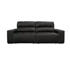 Imagem de Sofá Retrátil e Reclinável de Couro Atami Preto Pigmentado - Mempra Design