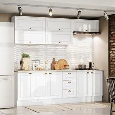 Imagem de Cozinha Compacta de 08 Peças com Aéreo Basculante Nova York Henn