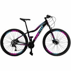 Imagem de Bicicleta Aro 29 Cripto 18v Absolute Hidráulica Trava K7 - Preto-azul E Rosa - 15&quot; Preto-azul E Rosa
