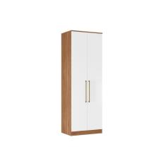 Imagem de Módulo de Quarto Casal Guarda Roupa 71140K Irlanda c/ 2 Portas e 3 Gavetas Amendola/Branco - Demóbile
