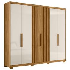 Imagem de Guarda Roupa Casal Araguaia 6 Portas Freijó Off White Moval