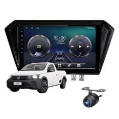Imagem de Kit Mp5 Combat Saveiro Carplay Android Auto + Câmera de Ré - Ludovico
