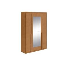 Imagem de Guarda Roupa Solteiro 4 Portas e 2 Gavetas c/Espelho Alonzo Amendoa Cl