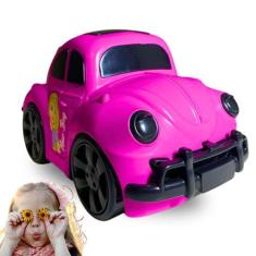 Imagem de Fusca Rosa New Bug Orange Toys Carro clássico Brinquedo colecionável D