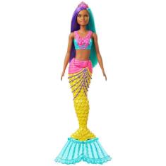 Imagem de Boneca Barbie Sereia Dreamtopia Cauda Amarela Gjk07 Mattel