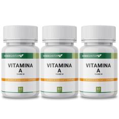 Imagem de Kit 3 Vitamina A 10.000Ui 60 Cápsulas