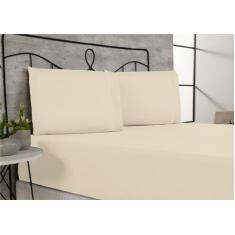 Imagem de Jogo De Lençol Casal Padrão 3 Peças 400 Fios Cama Box Com Acabamento E
