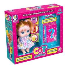 Imagem de Boneca Cot Surprise Cabelo Rosa E Amarelo - Cotiplás - Cotiplas